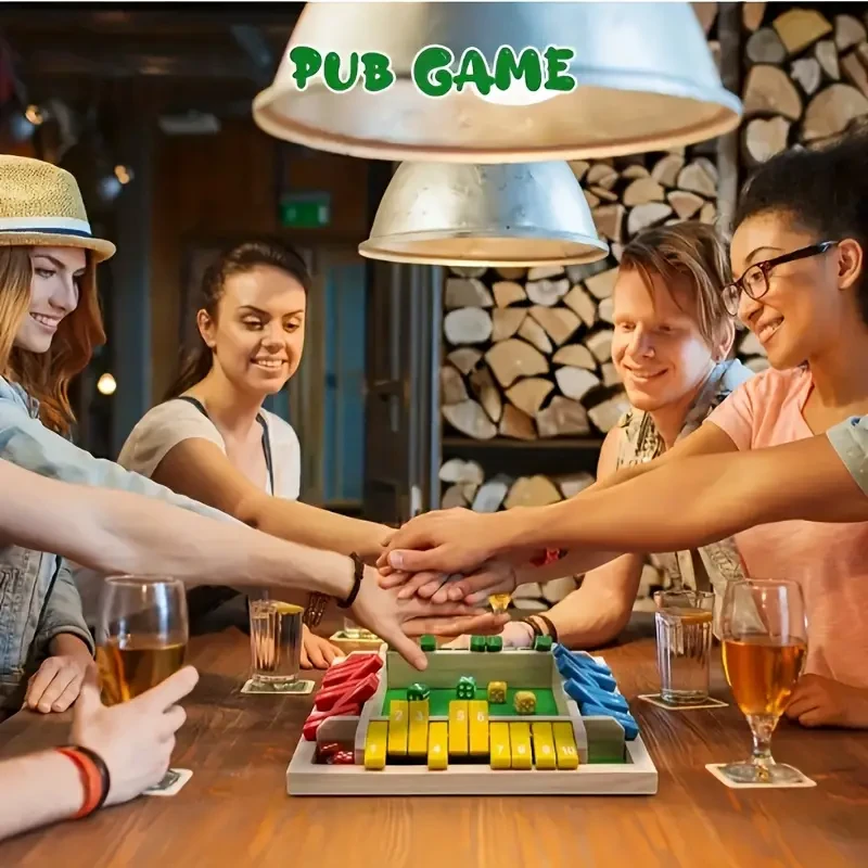 Juegos de mesa para adultos, juegos de dados de madera y juegos clásicos de escritorio para familias de 2 a 4 jugadores. Regalos de Navidad, Halloween y Acción de Gracias para el aula, fiestas o carnavales.