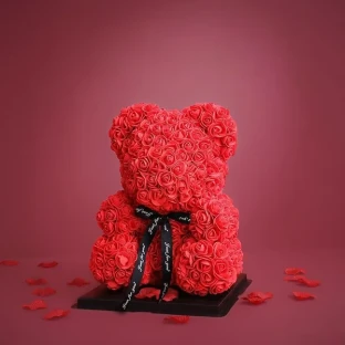 Handmade rose teddy bear 2025