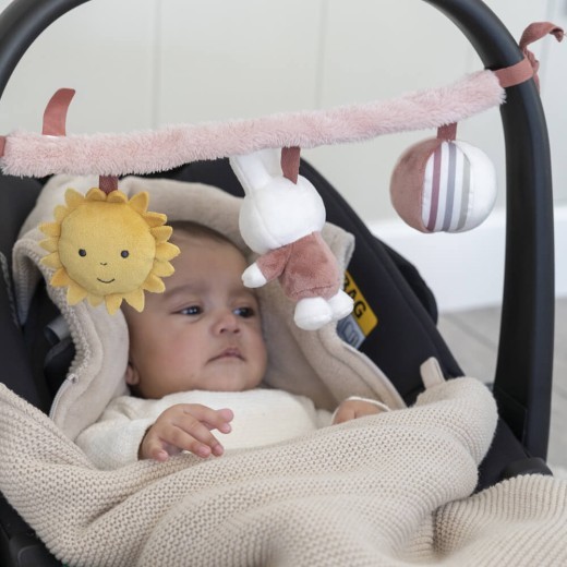 Juguete para asiento de coche Miffy Fluffy rosa