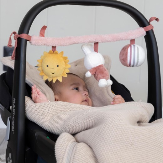 Juguete para asiento de coche Miffy Fluffy rosa