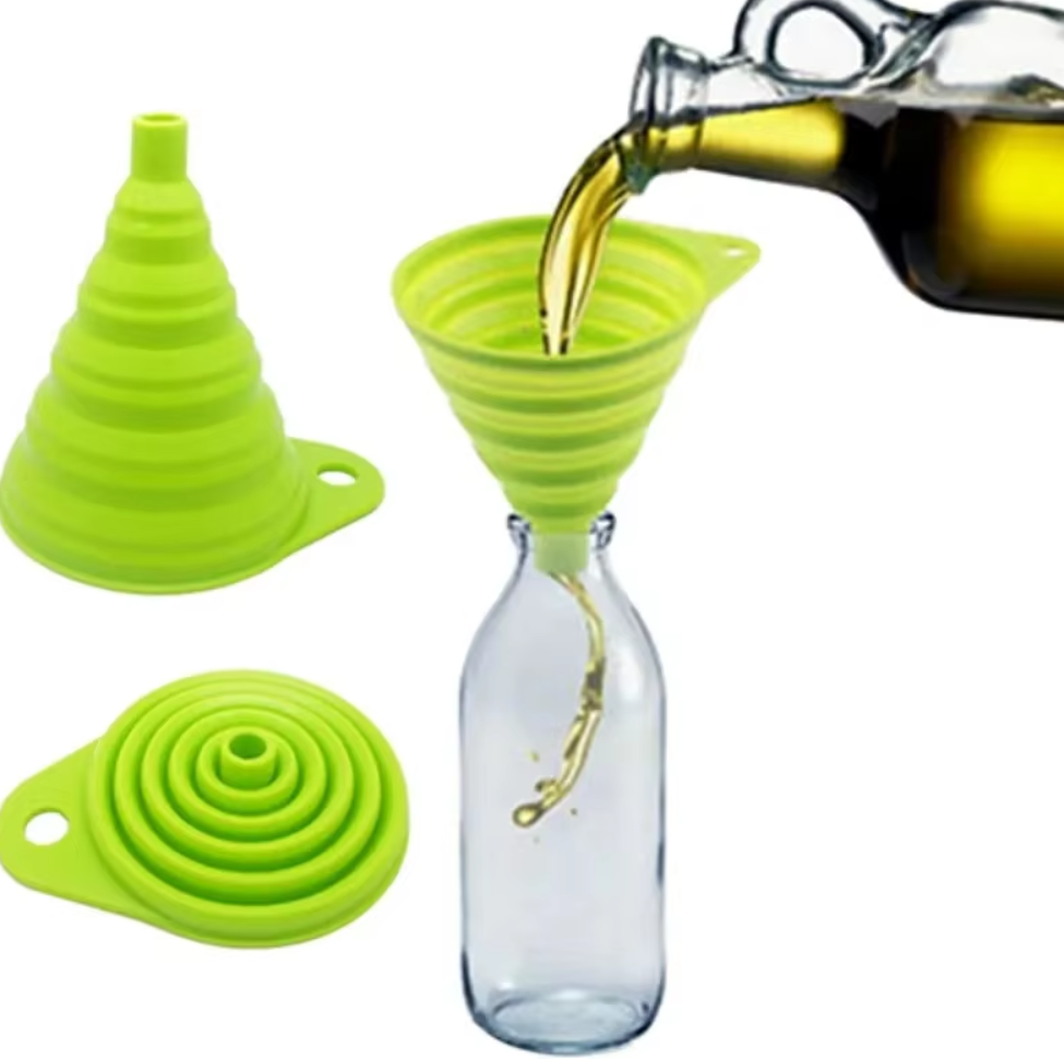 Mini embudo plegable de silicona