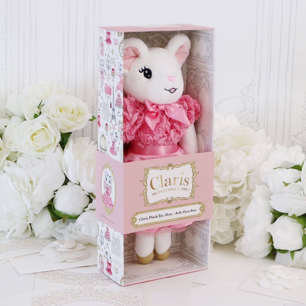 Peluche Claris Belle Fleur Rose - Grande