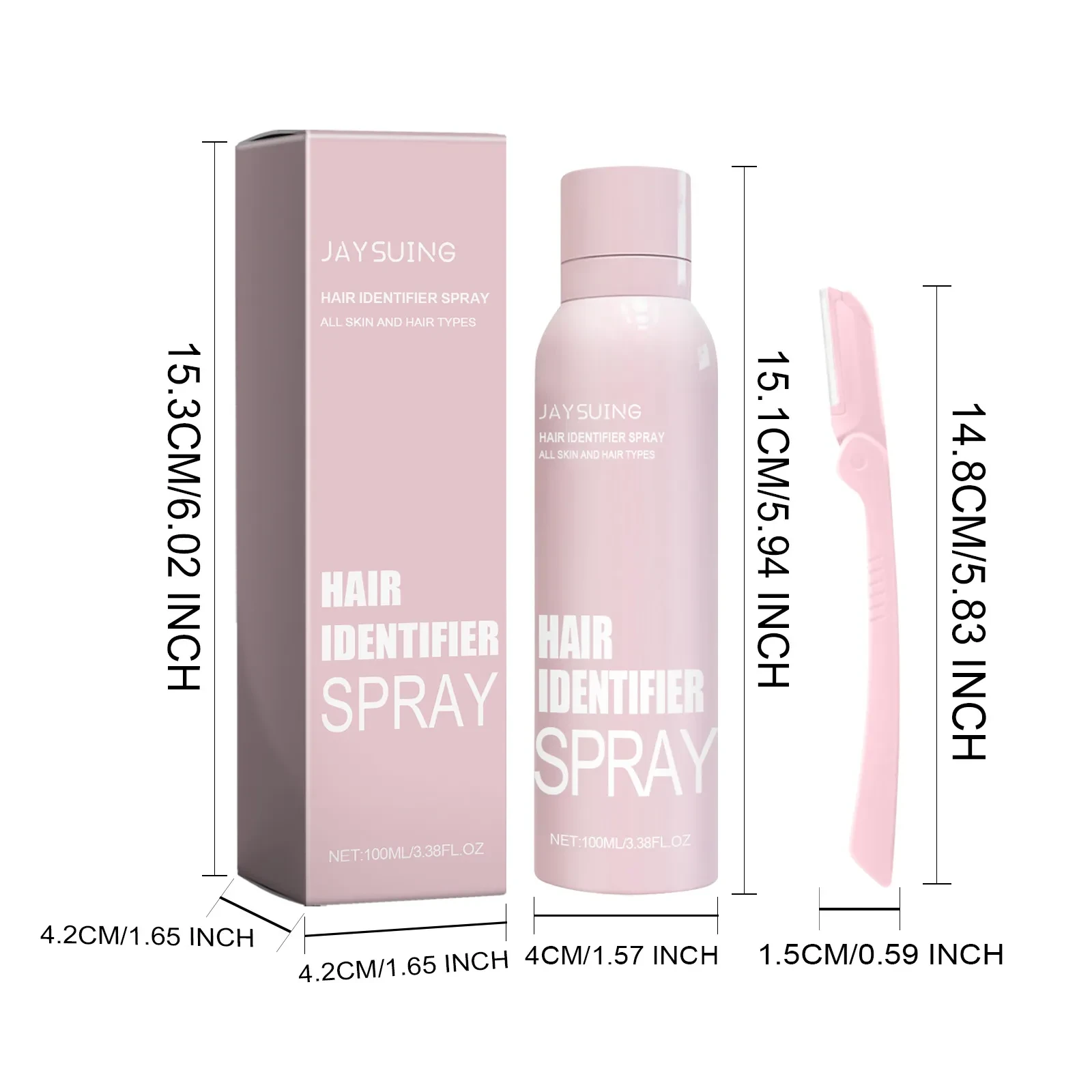 Set de spray hidratante para identificar el cabello para el afeitado facial