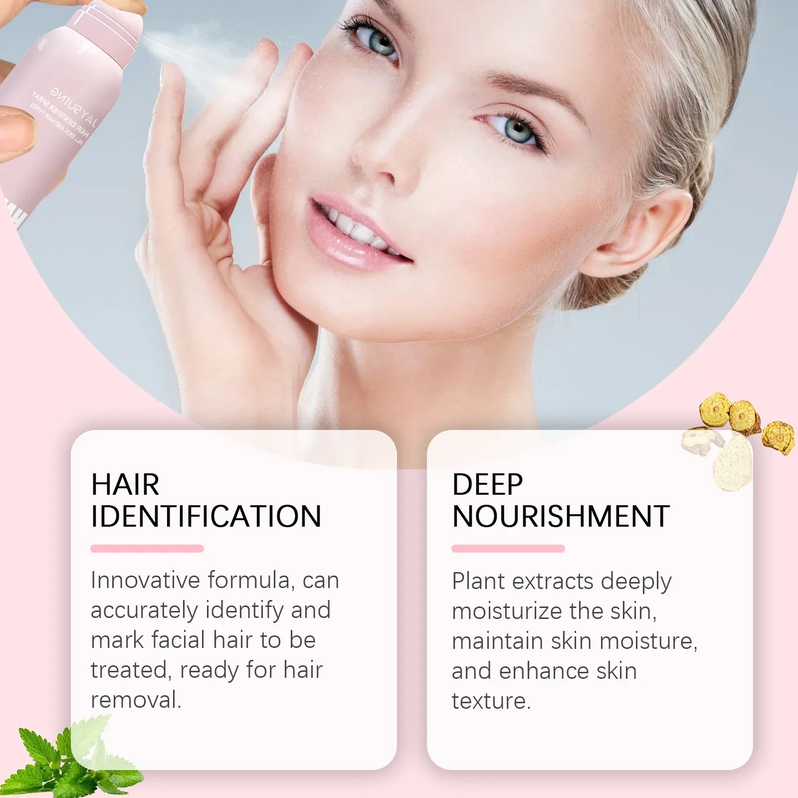 Set de spray hidratante para identificar el cabello para el afeitado facial