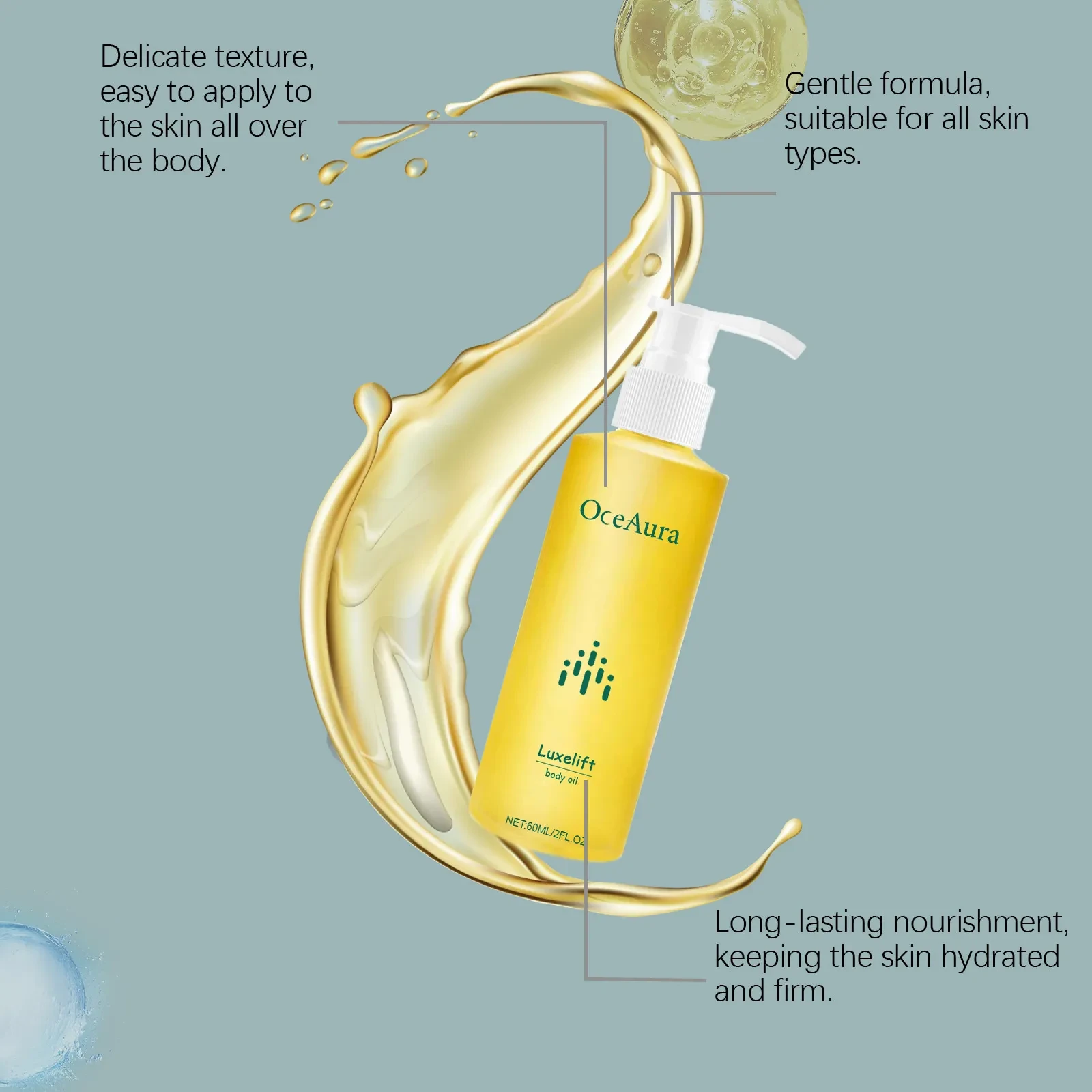 Aceite de tratamiento hidratante para la piel