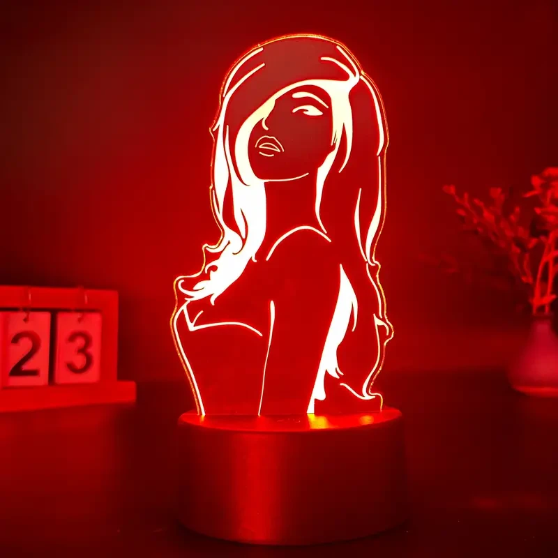 Luz nocturna 3D con ilusión que cambia de color - Control táctil