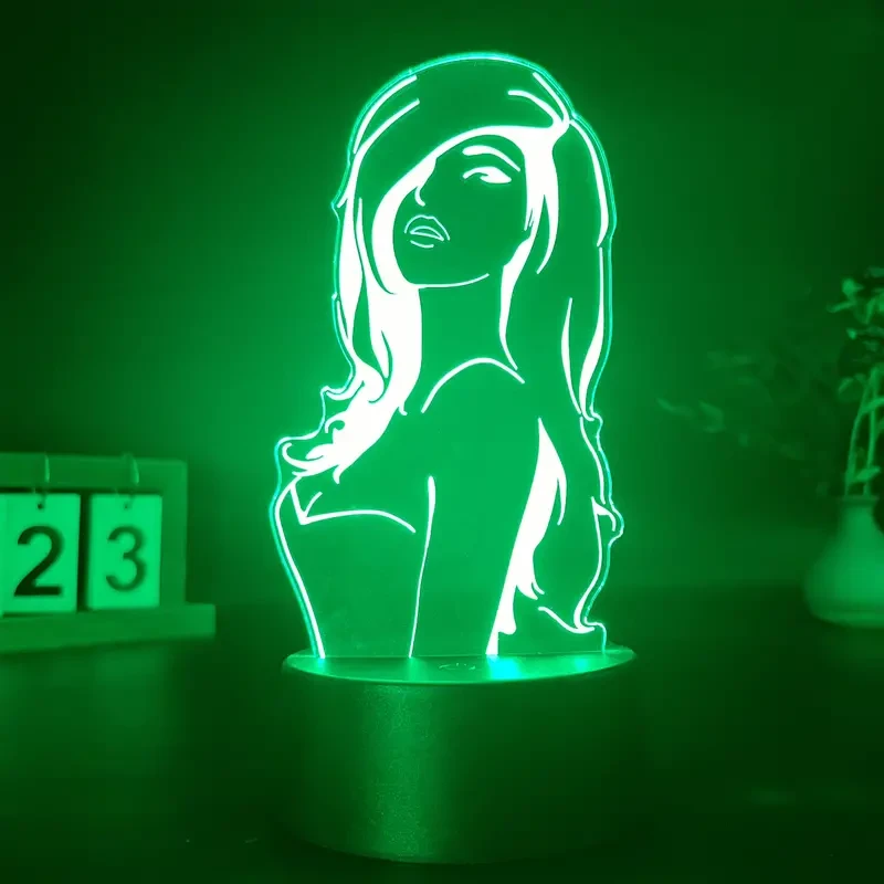 Luz nocturna 3D con ilusión que cambia de color - Control táctil