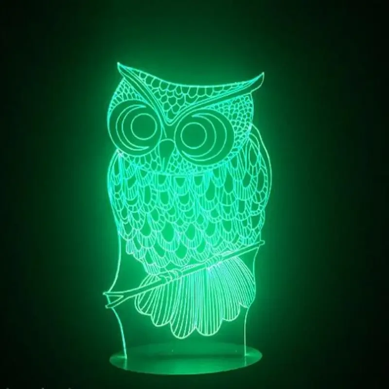 Lámpara de escritorio LED 3D con luz nocturna