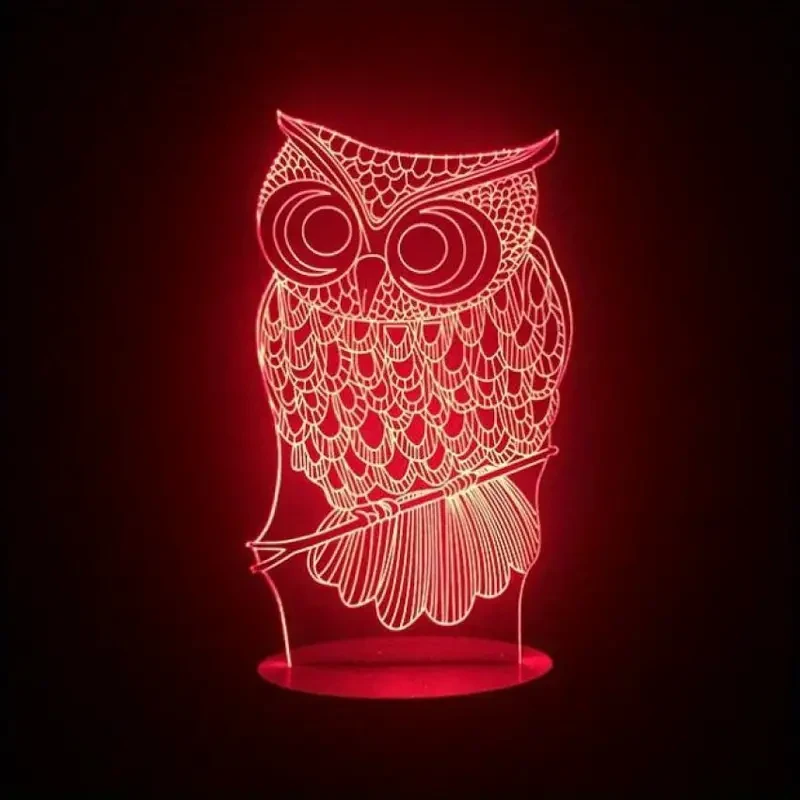 Lámpara de escritorio LED 3D con luz nocturna