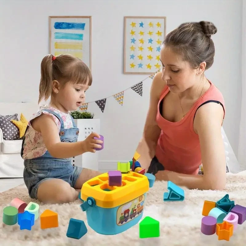 Juguete clasificador de formas - ABC y piezas de formas
