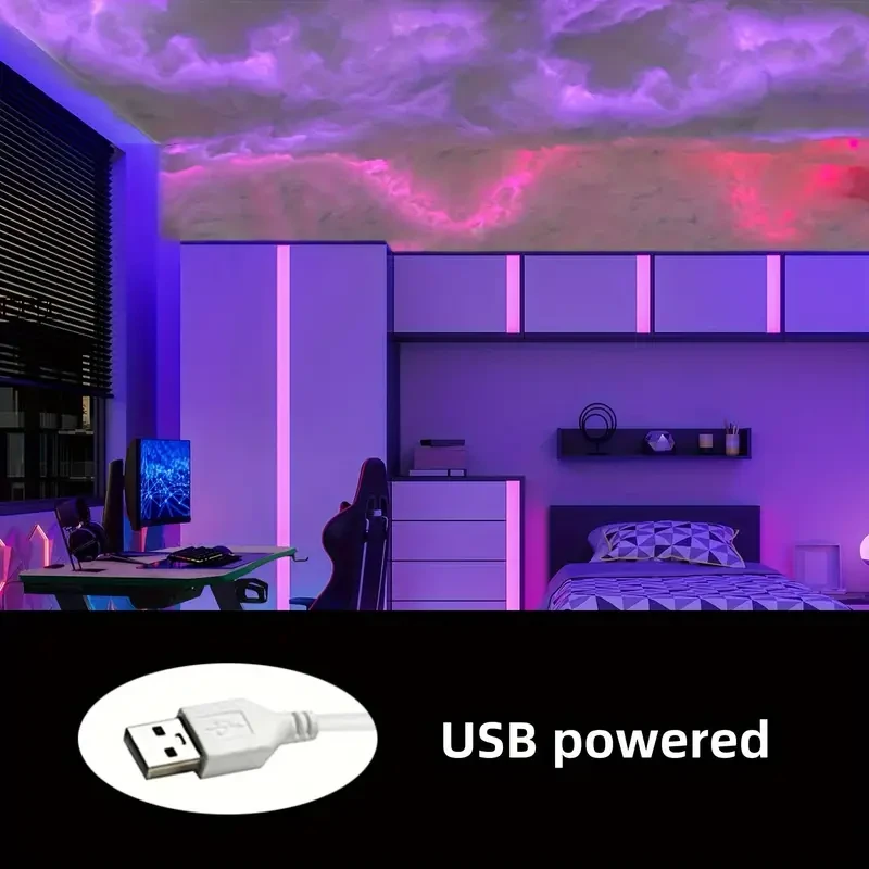 Nube de tormenta 3D LED - Luz nocturna colorida de 4,88 m