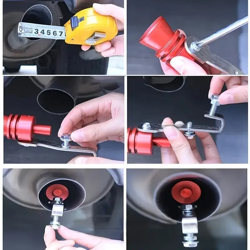 Silbato de sonido turbo rojo: potenciador del ruido del tubo de escape