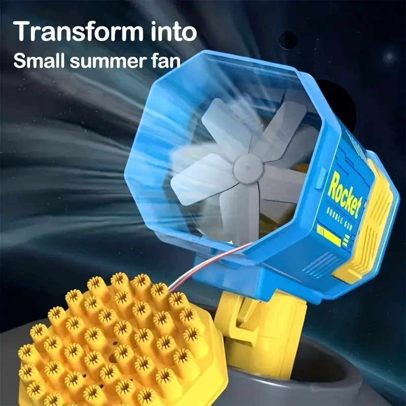 Máquina de burbujas Gatling portátil de 40 agujeros - Juguete LED para fiestas