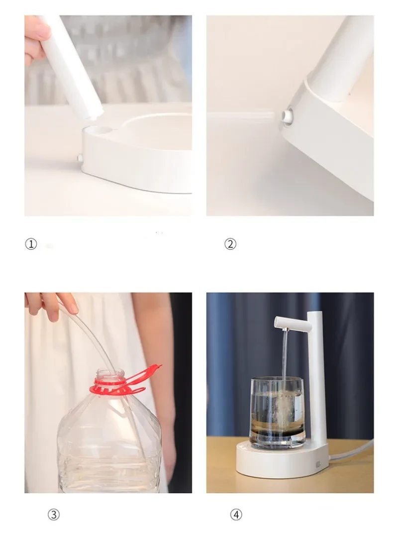 Dispensador de agua eléctrico de escritorio, dispensador automático de agua en botellas de un galón, dispensador de agua recargable