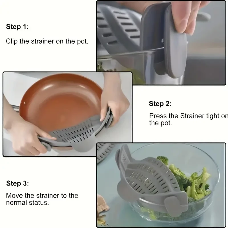 1 colador de silicona para ollas.
