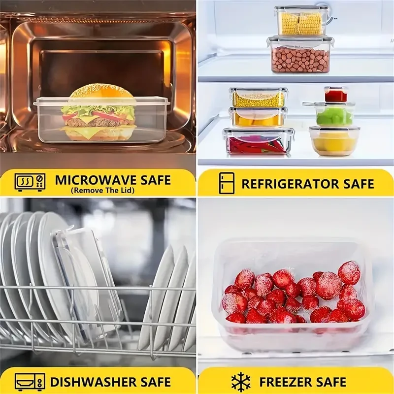 Juego de 24 recipientes de almacenamiento de cocina premium