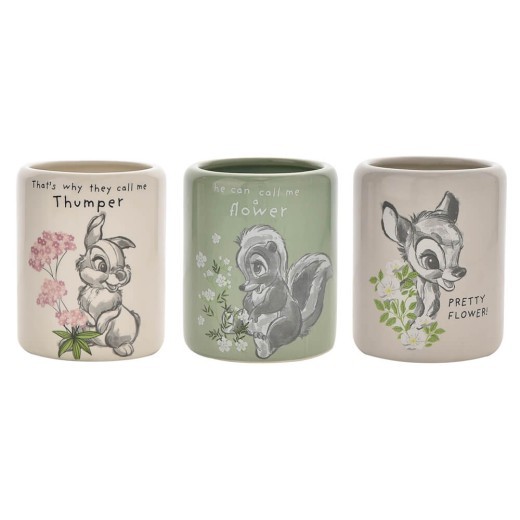 Disney Home: Set de 3 macetas con personajes Forest Friends