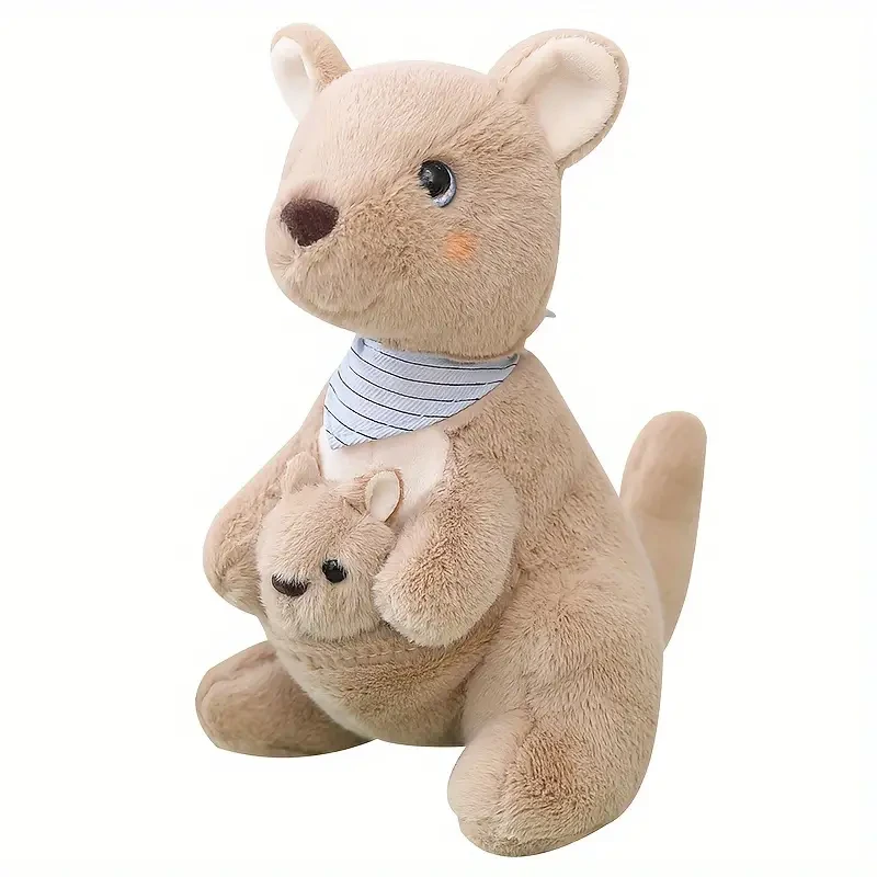 Adorable peluche de la familia canguro