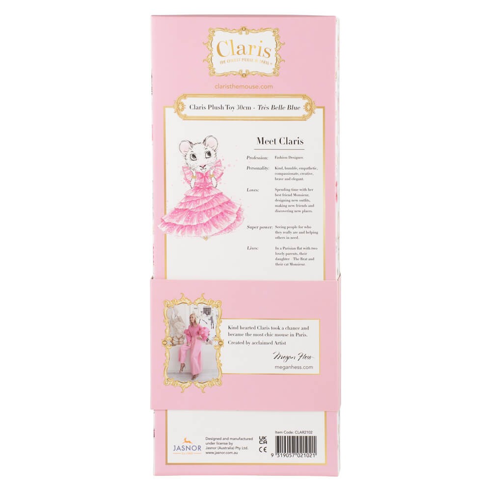 Peluche Claris Tres Belle Azul - Grande