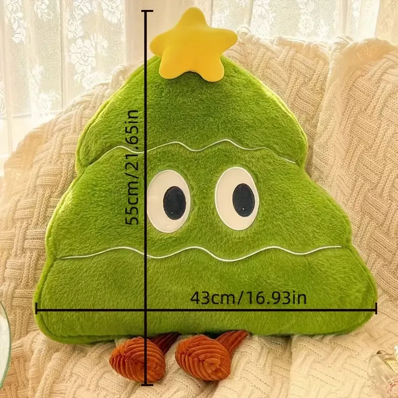 Bonita almohada de árbol de Navidad - Peluche suave