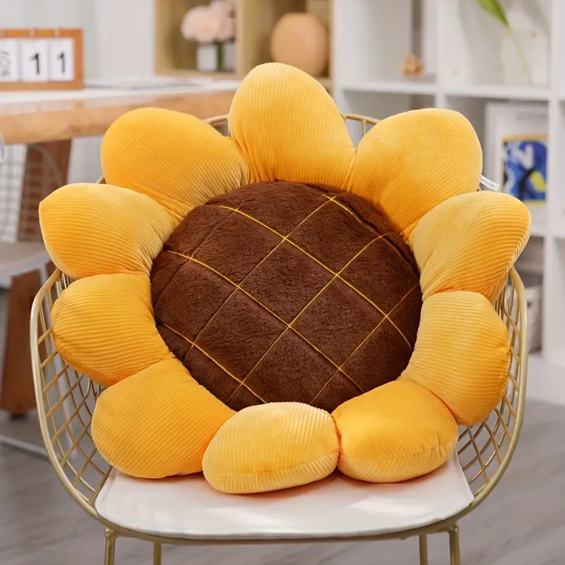 Cojín decorativo de girasol para sofá de sala de estar