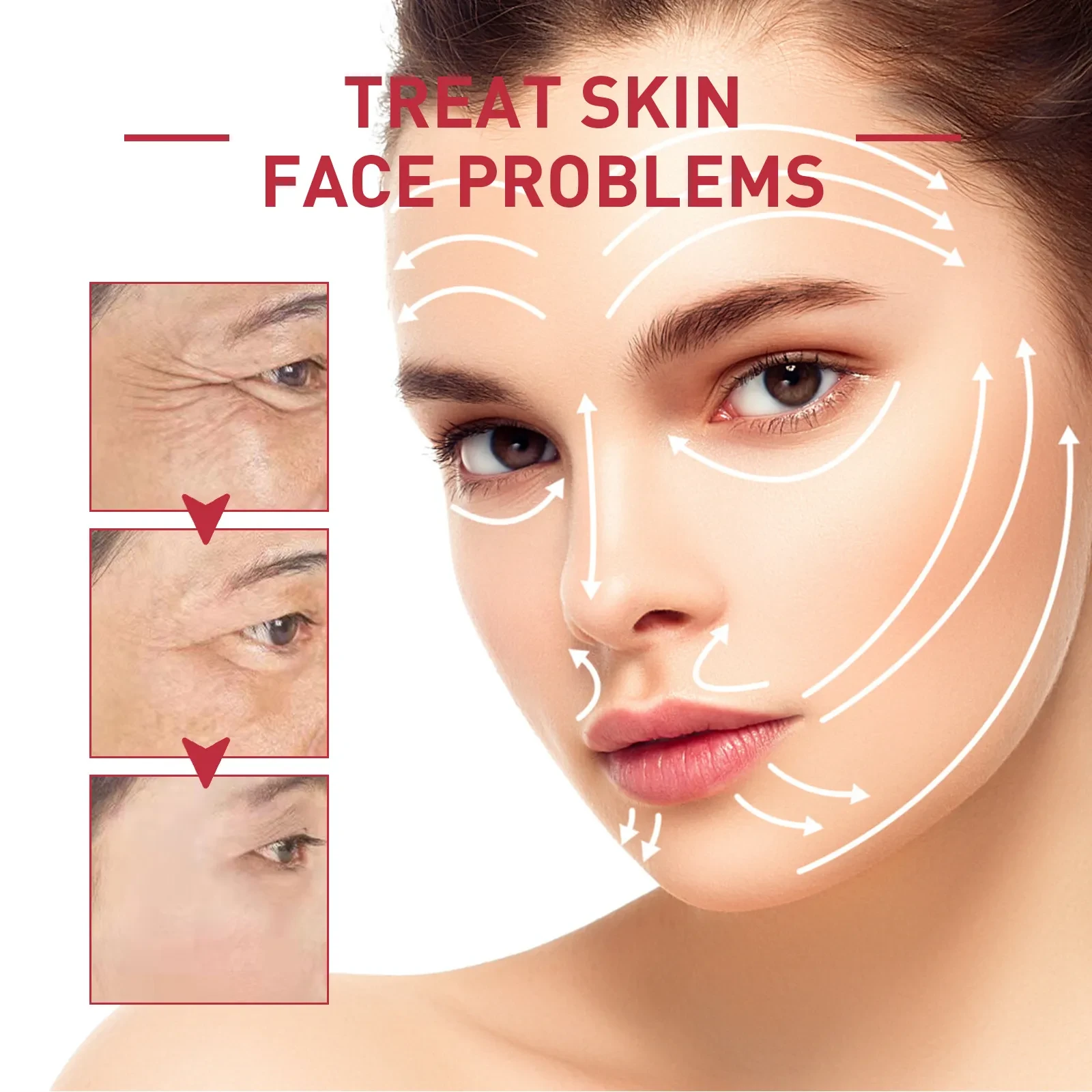 Loción antiarrugas de fresa iluminadora e hidratante para líneas finas