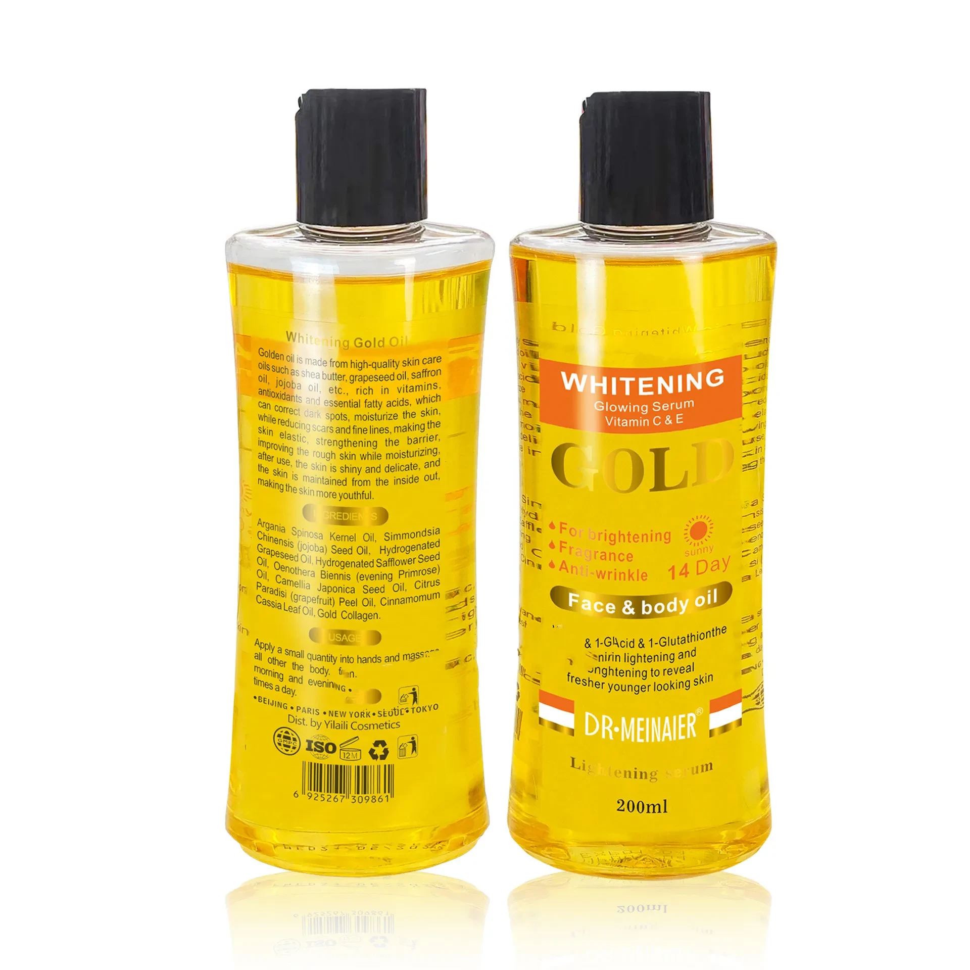 Aceite de oro para el cuidado de la piel corporal, planta natural
