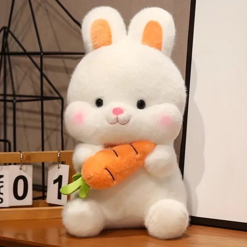 Adorable almohada de peluche de conejito y zanahoria: perfecta para Pascua, Navidad, Halloween, Acción de Gracias y regalos de cumpleaños.