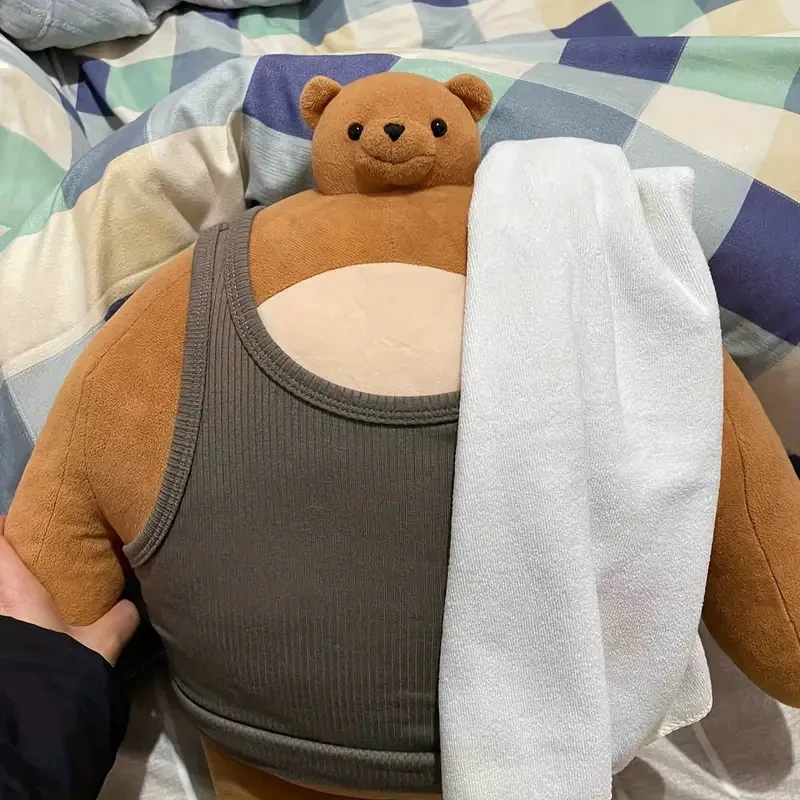 Peluche de oso cabezón marrón de 70 cm