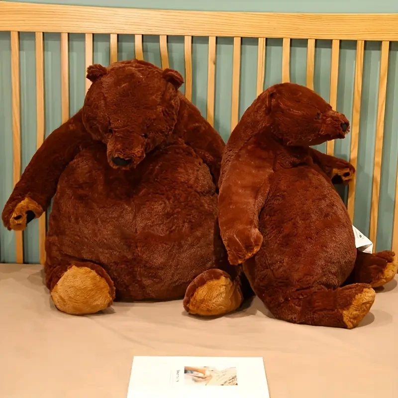 Lindo oso marrón almohada de peluche oso de peluche oso hogar oso grande, decoración del hogar,