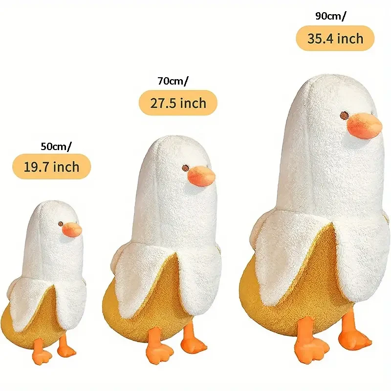 1 almohada de peluche de pato plátano, animal de peluche, lindo juguete de peluche de plátano para adultos
