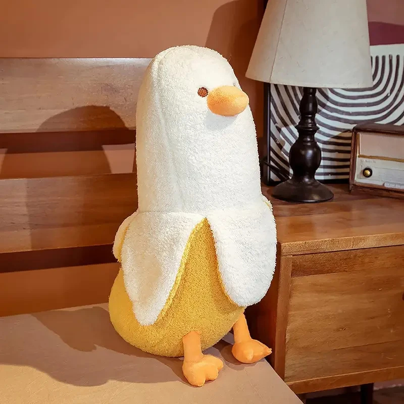 1 almohada de peluche de pato plátano, animal de peluche, lindo juguete de peluche de plátano para adultos