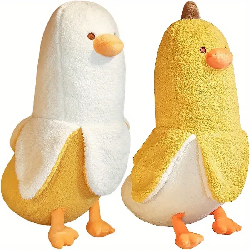 1 almohada de peluche de pato plátano, animal de peluche, lindo juguete de peluche de plátano para adultos