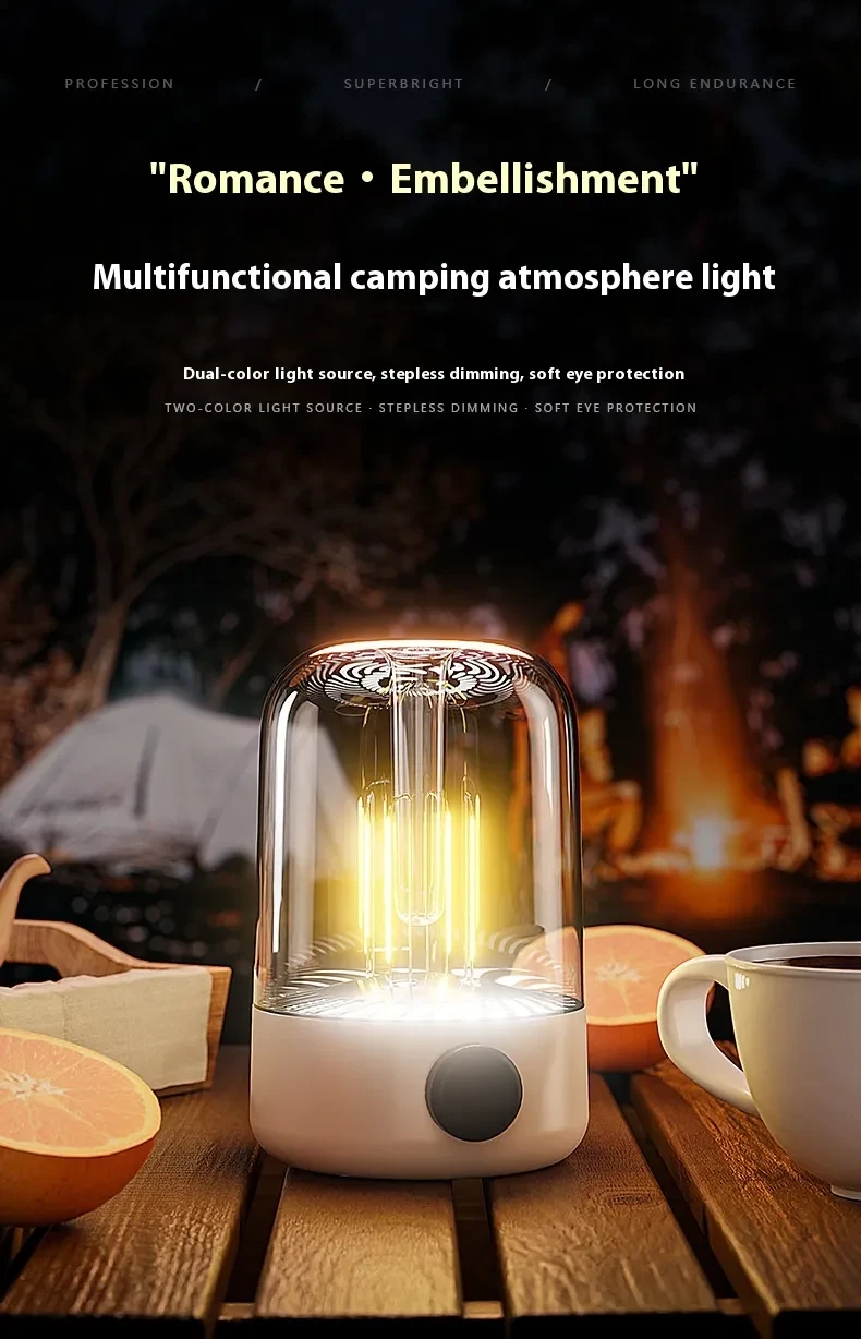 Luz LED de carga para tienda de campaña