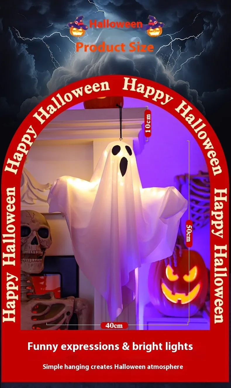 Decoración de fantasma que grita y brilla en Halloween