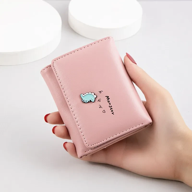 Cartera corta de dibujos animados de nuevo estilo Mize, versión coreana para mujer, adorable niña, con cremallera vertical.