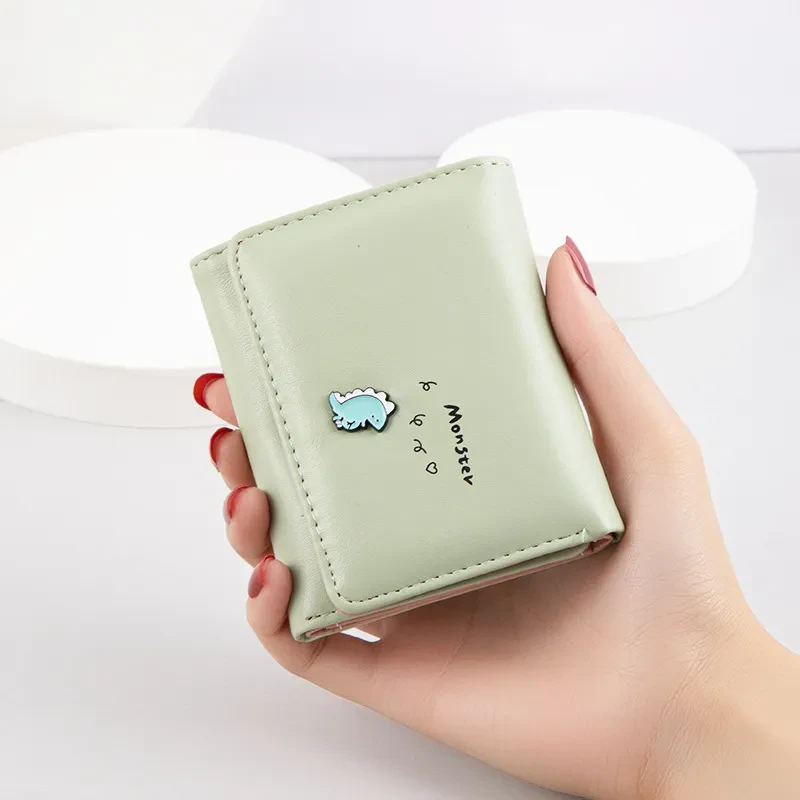 Cartera corta de dibujos animados de nuevo estilo Mize, versión coreana para mujer, adorable niña, con cremallera vertical.