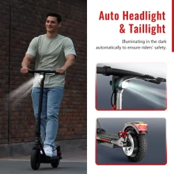 Patinete eléctrico plegable SISIGAD de 300 W con neumáticos sólidos de 8,5"