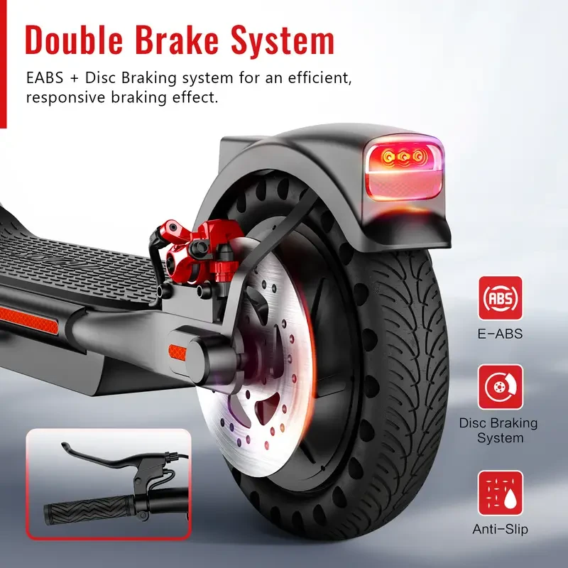 Patinete eléctrico plegable SISIGAD de 300 W con neumáticos sólidos de 8,5"