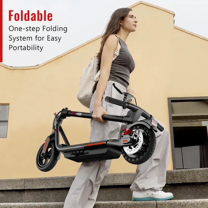Patinete eléctrico plegable SISIGAD de 300 W con neumáticos sólidos de 8,5"