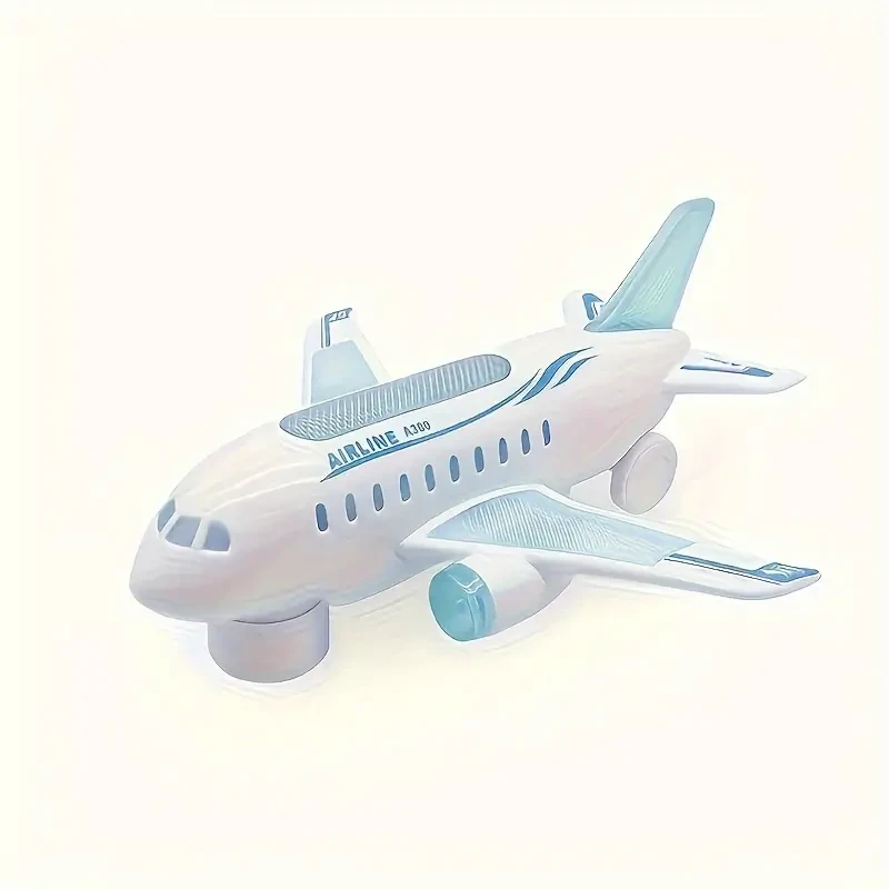 Avión eléctrico de juguete para niños con luces y música