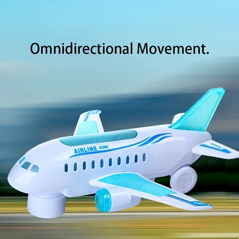 Avión eléctrico de juguete para niños con luces y música