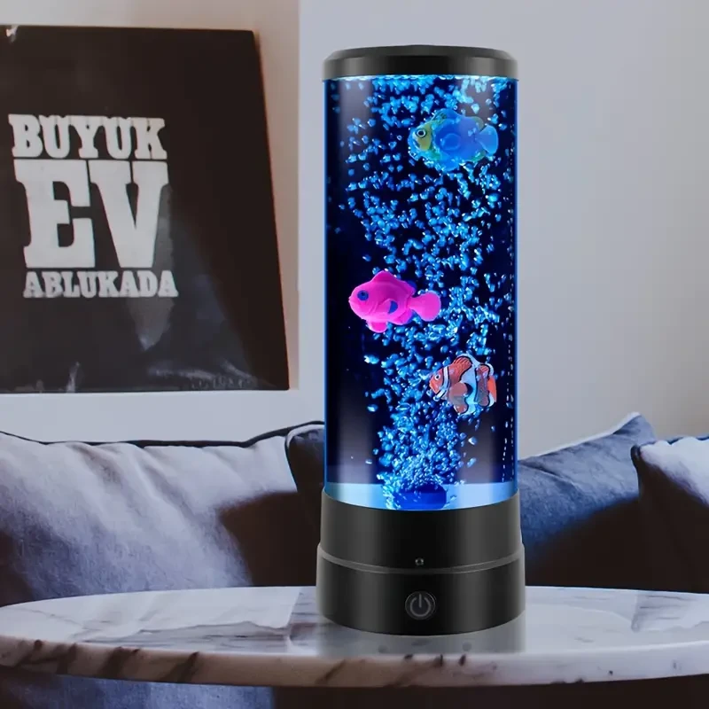 Lámpara LED de pez burbuja - Lámpara decorativa de mesa con control remoto