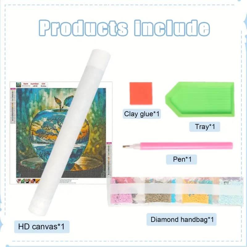 Kit de pintura de diamante 5D de manzana del Árbol de la Vida