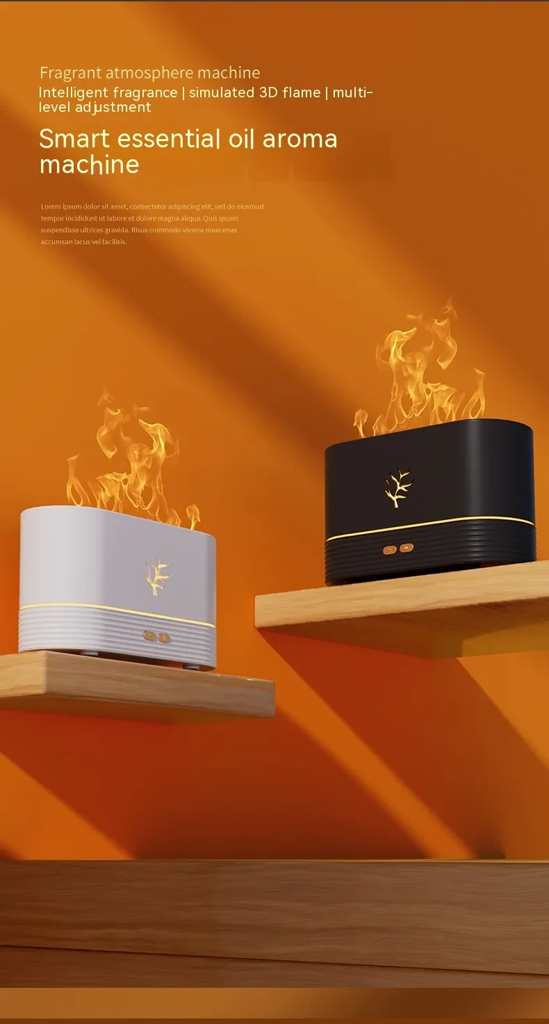 Humidificador de llama con difusor de aroma USB