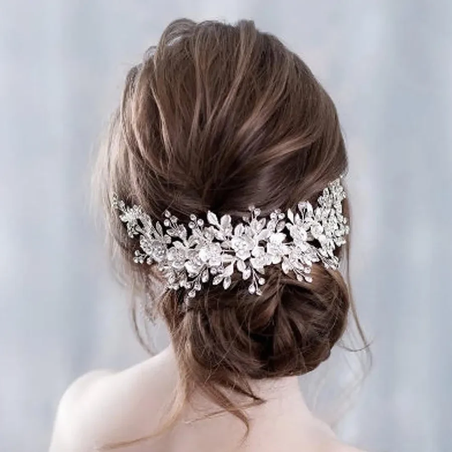 Vestido de novia, accesorios para el cabello, diadema