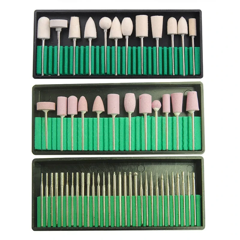 Cabezales de herramientas para pulir uñas con diamante