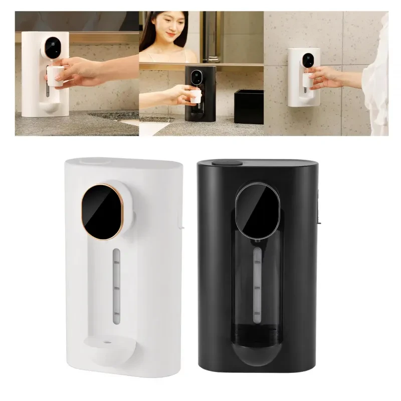 Dispensador automático de enjuague bucal, sin perforaciones, fácil de llenar, ajustable, para montaje en pared, ideal para regalos de inauguración de hoteles.