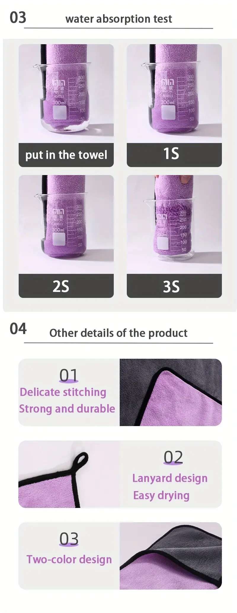 Toalla de secado para mascotas de ultra felpa