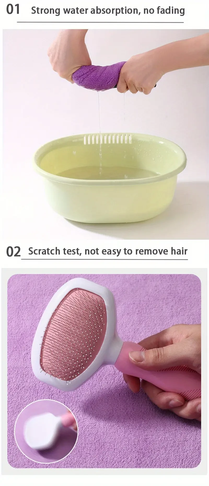 Toalla de secado para mascotas de ultra felpa